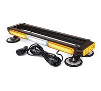 TOTMOX 1pcs 12V COB LED Strobe Light Bar for Emergency Traffic Vehicle Car Truck, Waterproof Double Side Flashing Warning Lamp Yellow and White