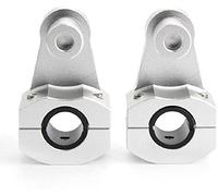 TOTMOX 2pcs Aluminium Alloy Handlebar Risers for Motorcycles Motorbikes Bikes Cruisers with 7/8" Handlebar, Vehicle Left&Right Front Handle Bars, Black/Silver