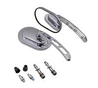 TOTMOX 2pcs Motorcycle Side Mirror, 1 Pair Motorcycle Rearview Mirrors with Bolts, Compatible with H-a-rley-Davidson Street Glide Road King Fatboy, Chrome