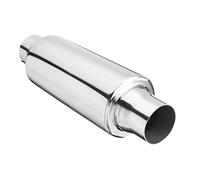 TOTMOX Automobile Turbine Exhaust Muffler, Db Killer General Stainless Steel, For Automobile Exhaust Pipe, Diameter 6.2 Cm/2. 44 ", Straight Through The Circle