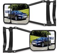 TOTMOX Caravan Towing Mirrors, Adjustable Extension Rearview Mirror for Car Camper Trailer Caravan Motorhome RV, Replacement Clip-on Dual Mirror (Package of 2)