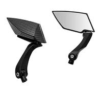 TOTMOX Motorbike Side Mirrors 8mm/10mm Universal Aluminum Carbon Style Diamond Blade Design Rear View Mirrors for Motorbike Motorcycle Scooter Mope, etc.