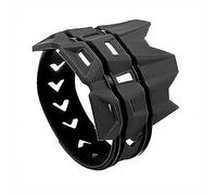 TOTMOX Motorcycle Dirt Pit Exhaust Muffler Protector with Installation Straps Rubber Protector Heat Resistant Exhaust Pipe Anti Scald Ring Black