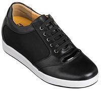 TOTO-A53271-3.2 Inches Taller-Height Increasing Elevator Shoes (Brown Leather Lace up Campus Shoes)