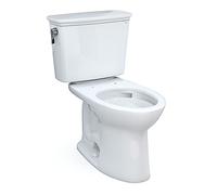 TOTO Drake Transitional Two-Piece Elongated 1.28 GPF Tornado Flush Toilet with CEFIONTECT, Cotton White - CST786CEG#01