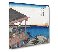 Toto, Shinagawa by Utagawa Hiroshige Canvas Print | Gallery Wrapped 30mm Frame Wall Art | 20x20 inches | Ready to Hang | Asian Picture | Living Room Bedroom Lounge Office