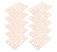 Totority 10pcs Beige Pvc Rabbit Cage Foot Resting Pads for Small Animals Including Hamster and Bunny, Easy Installation and Versatile Use Floor Mats for Rabbit Cages
