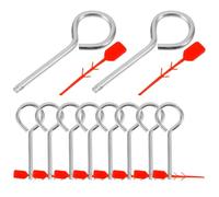 Totority 10pcs Fire Extinguisher Lock Pins Set High Hardness Iron and Plastic Material, Easy to Take Fire Extinguisher Safety Pins for Businesses and Shops