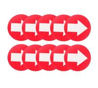 Totority 10pcs Red Reflective Trail Markers with Arrow Stickers, Adhesive Directional Signs for Outdoor Camping and Hiking Safety