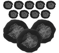 Totority 12pcs Headphone Earpad Covers, Headphone Cushion Covers, Elastic Fabric, Washable Sweat Protection, Black, for Gaming and Gym
