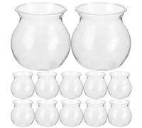 Totority 14pcs Plastic Micro Landscape Vessel Terrarium Bottles for Mini Bonsai and Succulent Plants with Space-saving Design and Display, for Home and Table Decoration