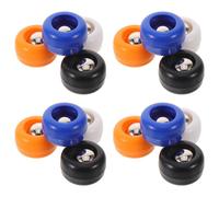 Totority 16pcs Assorted Colour Plastic Curling Pucks for Tabletop Mini Shuffleboard Game, Lightweight and Sturdy Replacement Rollers for Travel and Indoor Leisure