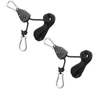 Totority 2 Pcs Adjustable Grow Light Hanging Ropes with Heavy Duty Lifting Hooks for Indoor Plants, Tent and Gardening Use