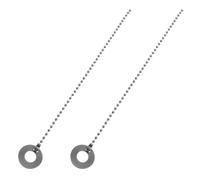 Totority 2 Pcs Cymbal Sizzle Chain Cymbal Replacement Accessories Silver Aluminum Alloy 11.40x1.30x0.04in Unique Sizzle Effect Excellent Sound Transmission for Jazz Drum Kits