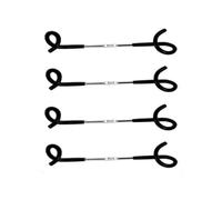 Totority 2 Pcs Two-way Camp Hook Tent Light for Camping and Lantern Hanging | Stainless Steel, Anti-slip Ends, Black Finish, for Tent Poles and Gas Lamps, Multi-point Hanging