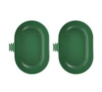 Totority 2 Pieces Green Plastic Bird Bathing Basins for Small Birds Budgie Finch Cage Accessories Pet Shower Tub for Parakeet Canary Bathing