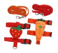 Totority 2 Sets Bunny Harness Set Small Pet Harness Kit Lightweight Breathable Polyester with Buckle Sewing Stylish Lovely Design for Attending Parties and Taking Pictures Assorted style