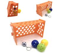 Totority 2 Sets Mini Parrot Football for Bird Training, Pet Soccer Field for Intelligence Development, Random Color Miniature Bird Soccer Game for Cage Play
