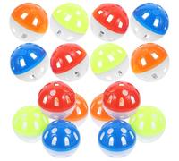 Totority 20 Pcs Hollow Bell Balls Parrot for Foraging and Interactive Play, Bird Cage Hanging with Bite-resistant Bells, Suitable for Parrots and Small Birds Random Color