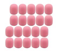 Totority 20pcs Microphone Sponge Covers Protective Microphone Covers Sponge Material Blowout Proof Replacement for Old Or Broken Pink Suitable for Live Performance