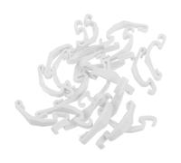 Totority 20pcs Small Animal Cage Clips White 6.8x1.5cm Rabbit Hutch Side Latches Hamster Cage Buckle Accessories for Chinchilla and Small Pets