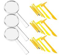 Totority 21 Piece Children’s Archaeology Excavation Tool Kit with Hammer, Brush, STEM Educational Toy for Kids, Includes 3 Sets of Tools & Magnifying Glass, Durable Materials