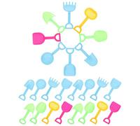 Totority 24pcs Miniature Beach Style Shovel Mixed Landscape Tools for Dollhouse Decoration Realistic Beach Accessories for and Crafts