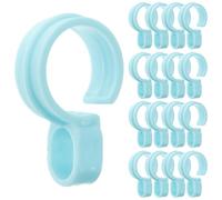 Totority 25pcs Blue Plastic Coat Hooks Windproof Hanging Clothing Hanger Buckle Hooks Suitable for 29-36mm Clothes Rods, Easy to Carry and Prevent Being Blown by Wind for Kitchen and Travel