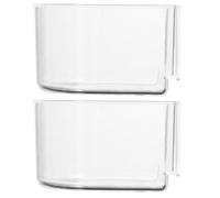 Totority 2pcs Bird Food Bowl for Cage Feeding Thickened Plastic Bird Cage Food Container Suitable for Parrots and Pigeons in Wild