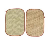 Totority 2pcs Cooling Grass Mat for Rabbits and Small Pets Soft and Safe to Eat Bedding Pad Made from Natural Grass and Rattan for Summer Comfort Random Color