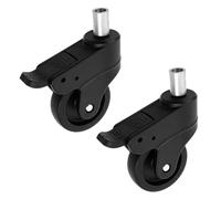 Totority 2pcs Inch Swivel Wheels for Commode Shower Chair with Brake Silent Rolling Plastic and Metal Casters for Wheelchair Replacement in Bathroom Caregiving Environments