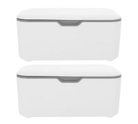 Totority 2pcs Refillable Wipe Holders with Lid Travel Wipes Case for Bathroom Storage Gray
