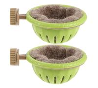Totority 2pcs Sparrow Breeding Nest Plastic Canary Nest for Small Birds Cotton Liner Hatching in Cage