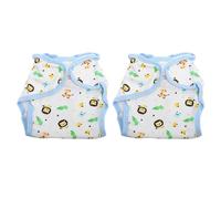 Totority 2pcs Training Pants Cotton Washable Diaper Pants with Cartoon Print Lion and Crocodile, Breathable Leak-Proof Briefs Suitable for Newborns 0-2 Years Potty Training