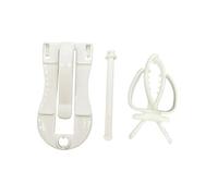 Totority 2pcs White Plastic Parrot Vegetable Clips Easy to Install Fixed Clamp Bird Cage Accessory Enrich The Living Environment of Birds for Cage Feeding