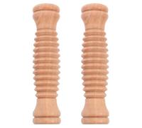 Totority 2pcs Wooden Reflexology Roller Foot Massager for Feet and Body Handheld Wood Massage Tools with Massage Ball Roller for Wellness Routine and Leg Fitness