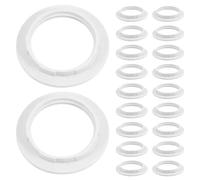 Totority 30pcs Plastic Lamp Shade Adapter Ring with Easy Installation and Enhanced Stability for Household Fixtures, White Lampshade Reducer Ring Compatible with Ceiling and Table Lamps