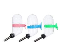 Totority 3pcs Hamster Drinking Feeder Automatic Water Feeding Pp Stainless Steel 60ml Capacity Creative Bright Color Design for Small Size Pets Random Color