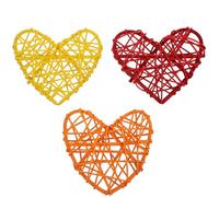 Totority 3pcs Parrot Foraging Foot Foraging Stimulating Mentally and Physically Vine Heart Shaped for Daily Entertainment Birds with Beak Handicaps Older Birds Random Color