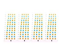 Totority 4 Sheets Ukulele Finger Sticker Finger Chart Pvc Clearly Printed Note Decals Helping Beginners Master Musical Scale Assorted Color for Ukulele Practice