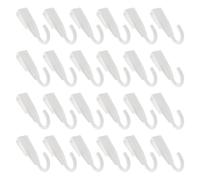 Totority 40pcs Kitchen Storage Cart Hooks Plastic White 1.97 Inch Space Saving Utensil Hooks for Kitchen and Outdoor Use