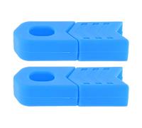Totority 4pcs Blue Silicone Bike Crank Arm Covers, Crankset Protectors | Nonslip Surface, Mud Shielding, Seamless Integration, Suitable for Aluminium Crank Arms, Gravel Riding and Commuter Cyclists