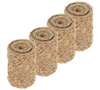Totority 4pcs Miniature Hay Bales 2x2x3cm Cylindrical Straw Model for Dollhouse Accessories DIY Crafts Table Decoration Farm Scene
