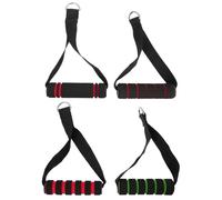 Totority 4pcs Pull Ropes Fitness Handle Workout Strap Sports Pull Handle Portable Lightweight Pp Nylon for Fitness Lovers Home Travel Exercise Random Color