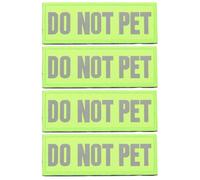 Totority 4pcs Reflective Service Dog Patches Do Not Pet Green Dog Harness Patches Safety Vest Accessories Pet Harness Supplies for Training and Identification