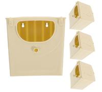 Totority 4pcs Small Plastic Budgie Breeding Box Bird Nesting House Parrot Mating Box Outdoor Bird Hut for Lovebirds and Finches