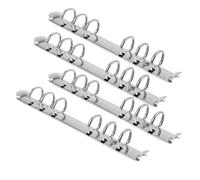 Totority 4pcs Stainless Steel Binder Clips for School Season Decor, Creative Segmented Loose Leaf Binders with Practical Functionality, for Office Desk Accessories and Scrapbook Journal Use