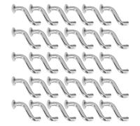 Totority 50pcs Heavy Duty Rack Safety Pin with Bent Locking Pin and Flat Head Rivets, Iron Pallet Rack Locking Clips for Secure Storage in Warehouses and Supermarkets, Silver Racking