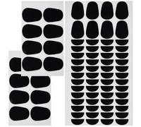 Totority 50pcs Saxophone Patches Silicone Cushions Saxophone Tooth Pads Food-grade Material Easy Replacement Healthy Non-toxic Black for Players and Musicians