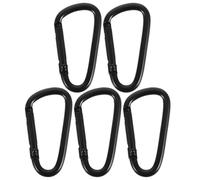 Totority 5pcs Aluminium Alloy Carabiner Clip Key Chain Buckle for Hanging Keys and Flashlight, Locking Climb Carabiner Bottle Hanging Buckle, for Camping, Hiking and Outdoor Use